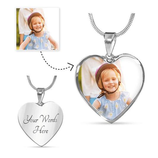 Personalized Heart Photo Necklace