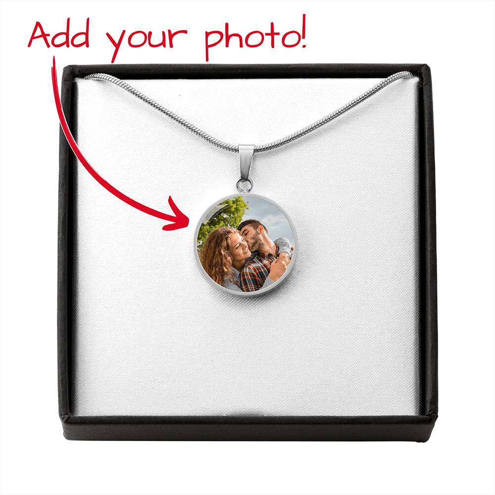 Personalized Circle Photo Necklace
