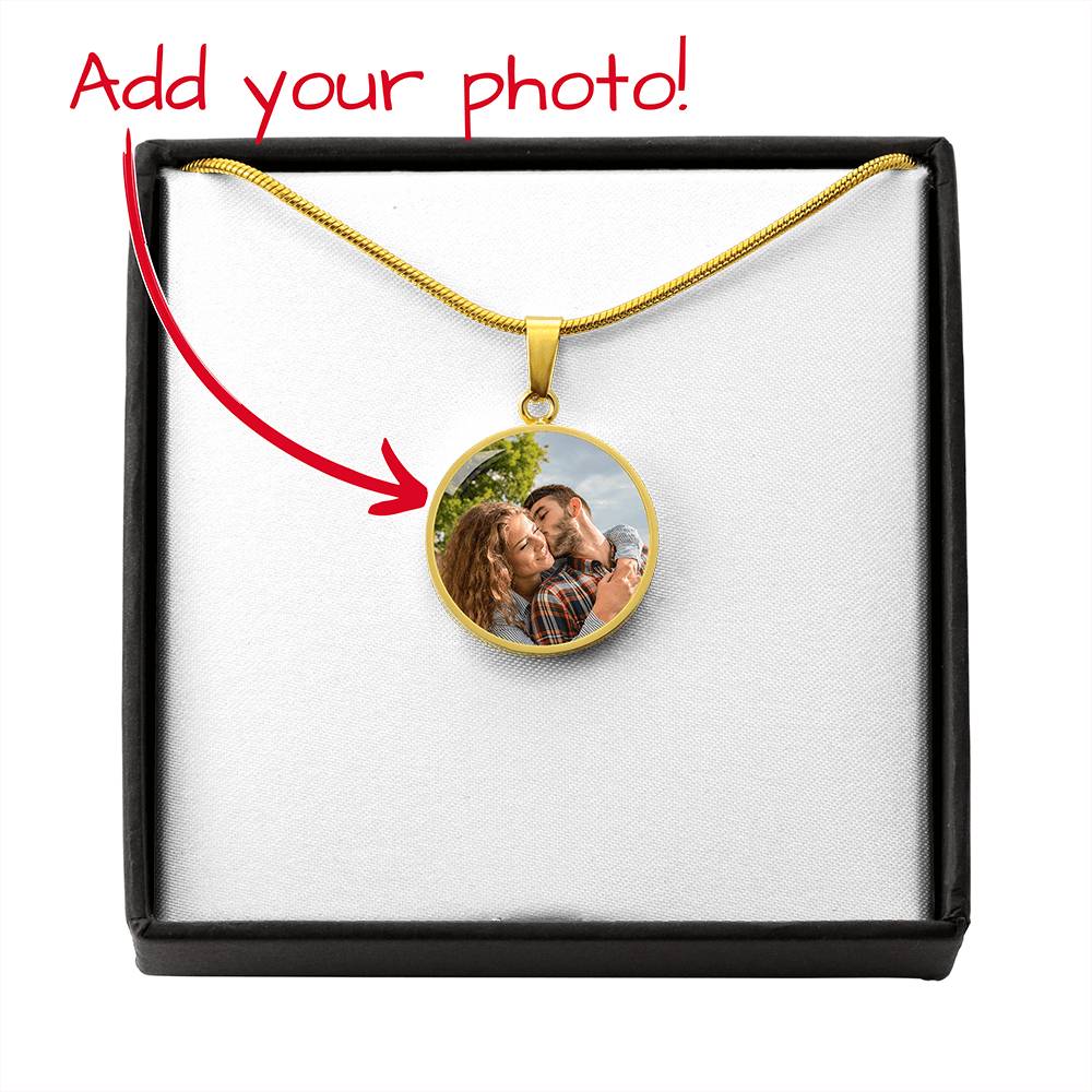 Personalized Circle Photo Necklace